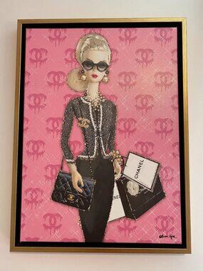 Oliver Gal "Yas Queen" Barbie Fashion Framed Artwork